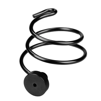 

New Wall Hair Dryer Rack Space Aluminum alloy Bathroom Wall Holder Shelf Storage (Black)