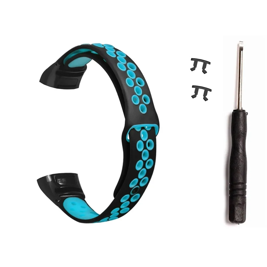 Blue Силиконовый спортивный сменный ремешок для наручных часов для huawei Honor Band 5/4 - Цвет: Blue