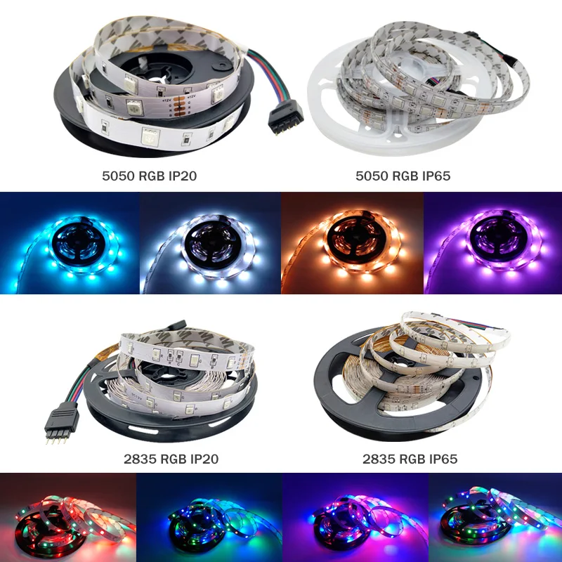 RGB LED Strip 15M Led Light Tape 5050 SMD 2835 5M 10M DC 12V Waterproof RGB LED lamp diode Ribbon Flexible Controller+Adapter EU (2)