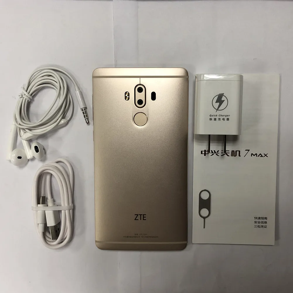 Смартфон zte AXON 7 MAX с глобальной ПЗУ, 4 ГБ, 64 ГБ, Snapdragon 625, 6,0 дюйма, FHD, отпечаток пальца, быстрая зарядка, мобильный телефон