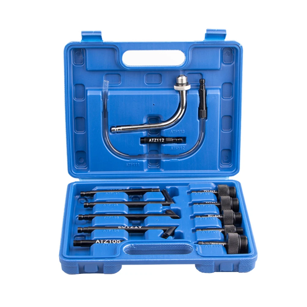 

13pcs Portable Oil Fill Adapter Set Refill System Transmission Fluid Car Connector Aluminum Alloy Professional For Ford
