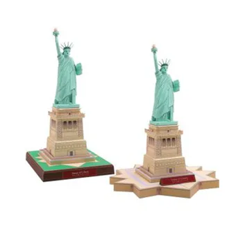 

United States Statue of Liberty 3D Paper Model World Famous Architectural Building Model Handmade DIY Educational Toy Collection
