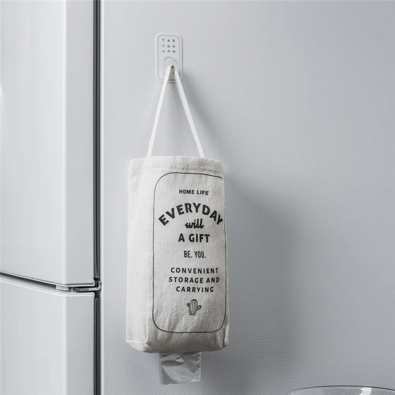 Garbage Bag Storage Bag Double-portable Kitchen Wall-mounted Debris Storage Box Simple Mini Portable Lazy Local storage 