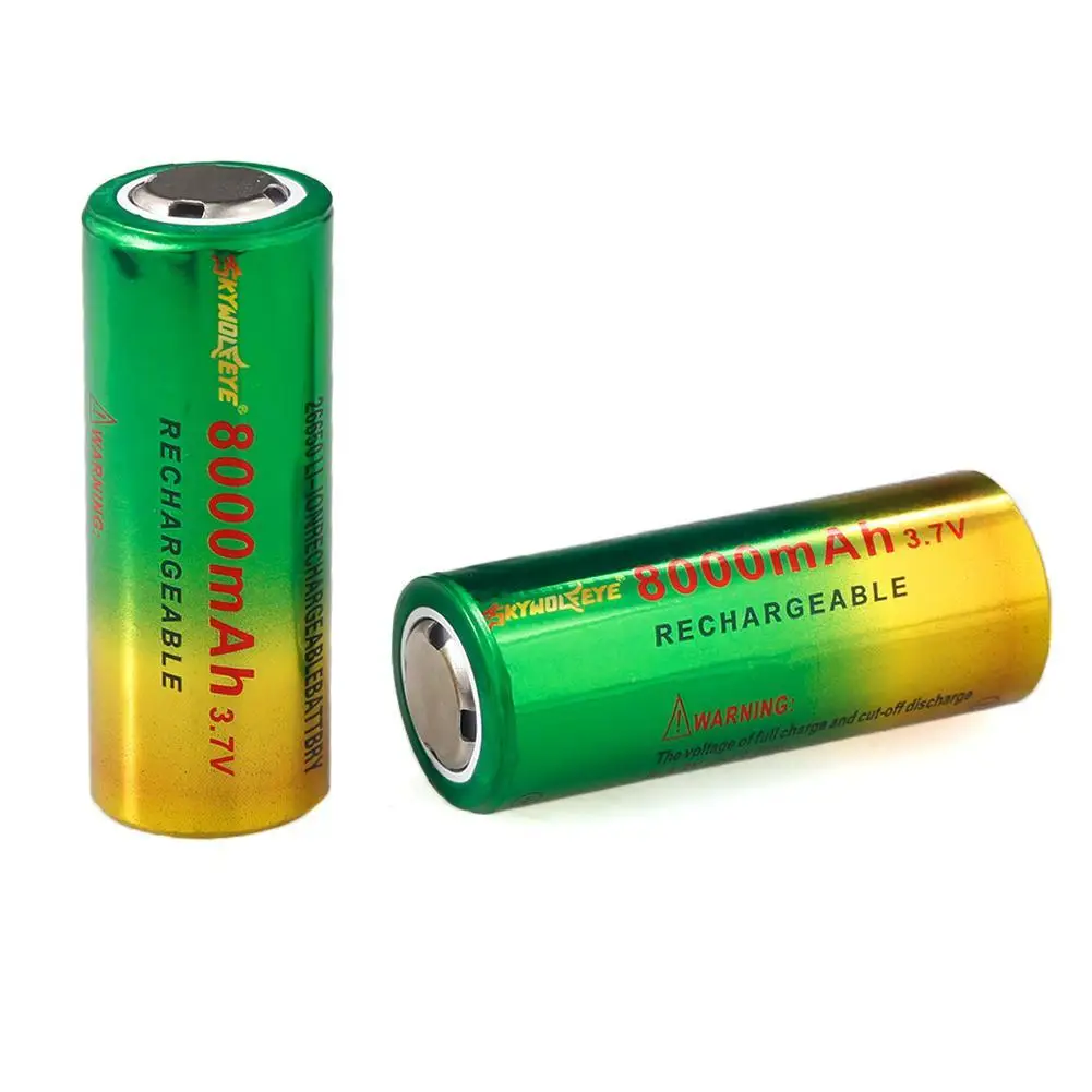 1 шт 3,7 V мощность 8000mAh литий-ионная аккумуляторная батарея 26650 для Светодиодный фонарь светильник