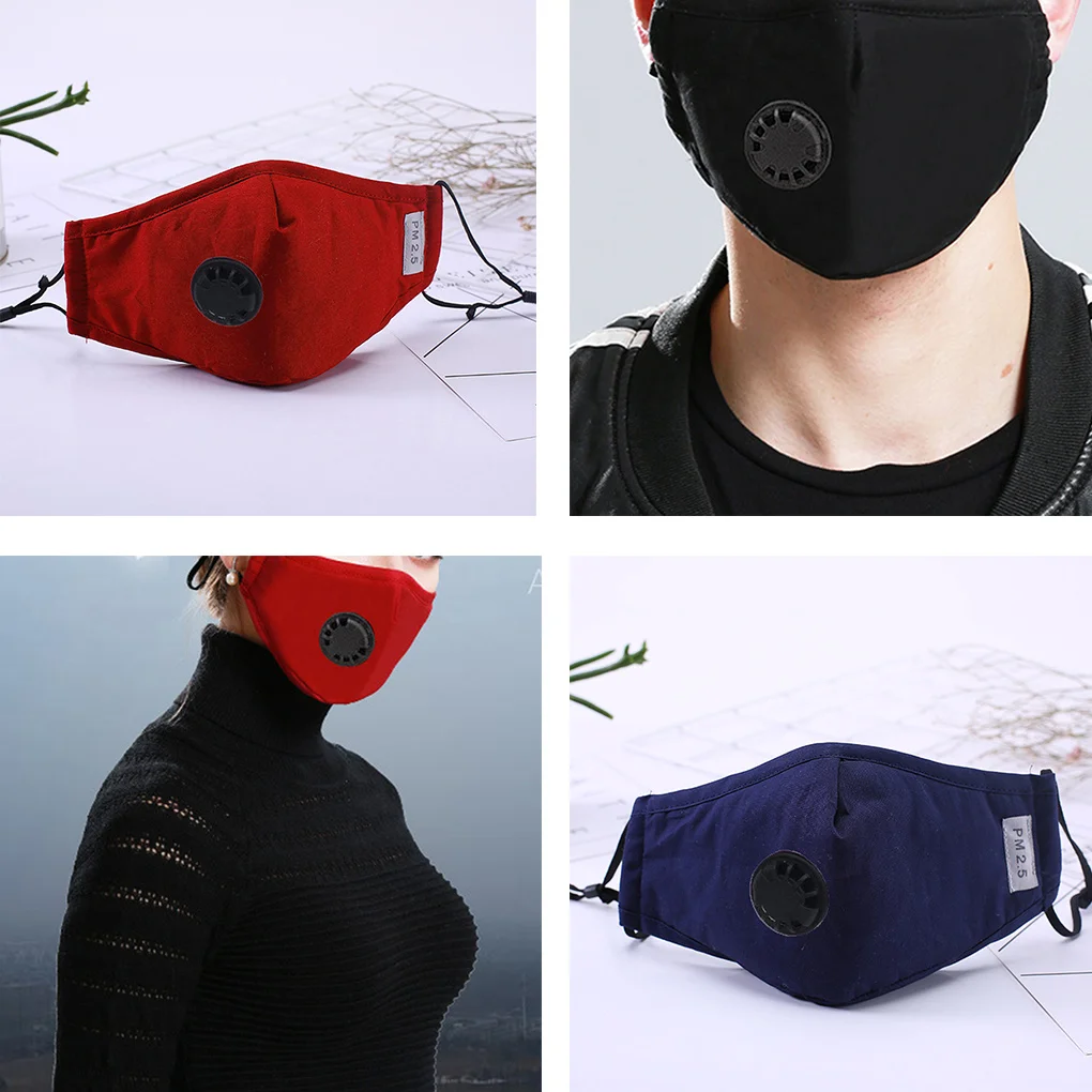 

Reusable PM2.5 Filter Mouth Mask Anti-dust Activated Carbon Fiber Windproof Face Respirator Cotton Mask
