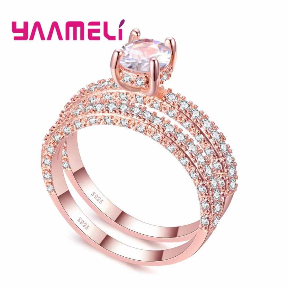Оригинальное 925 Серебряное свадебное кольцо AAAAA+ кубический цирконий ОВАЛЬНЫЙ CZ Кристалл 2 шт набор кольца для мужчин и женщин пары Свадьба Помолвка