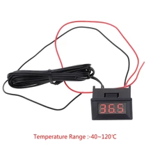 Красный светодиодный цифровой термометр датчик температуры зонд для автомобильного холодильника измеритель температуры 40 до 120 градусов