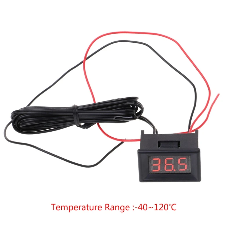 

Red LED Digital Thermometer Temperature Sensor Probe for Car Fridge Temperature Meter 40 to 120 Degree