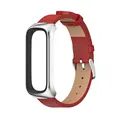 Leather Red Silver