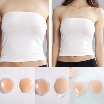 

1 Pair Self Adhesive Nipple Breast Pasties Cover Reusable Silicone Petal Adhesive Nipple Cover Invisible Bra Pad Pasties
