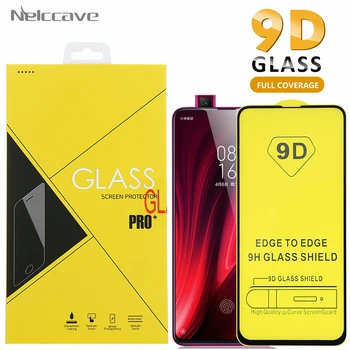 

50 Pieces Full Coverage 9D Tempered Glass For Xiaomi Redmi K30 Pro K20 8 8A 7 7A S2 Go Screen Protector Film With Yellow Box