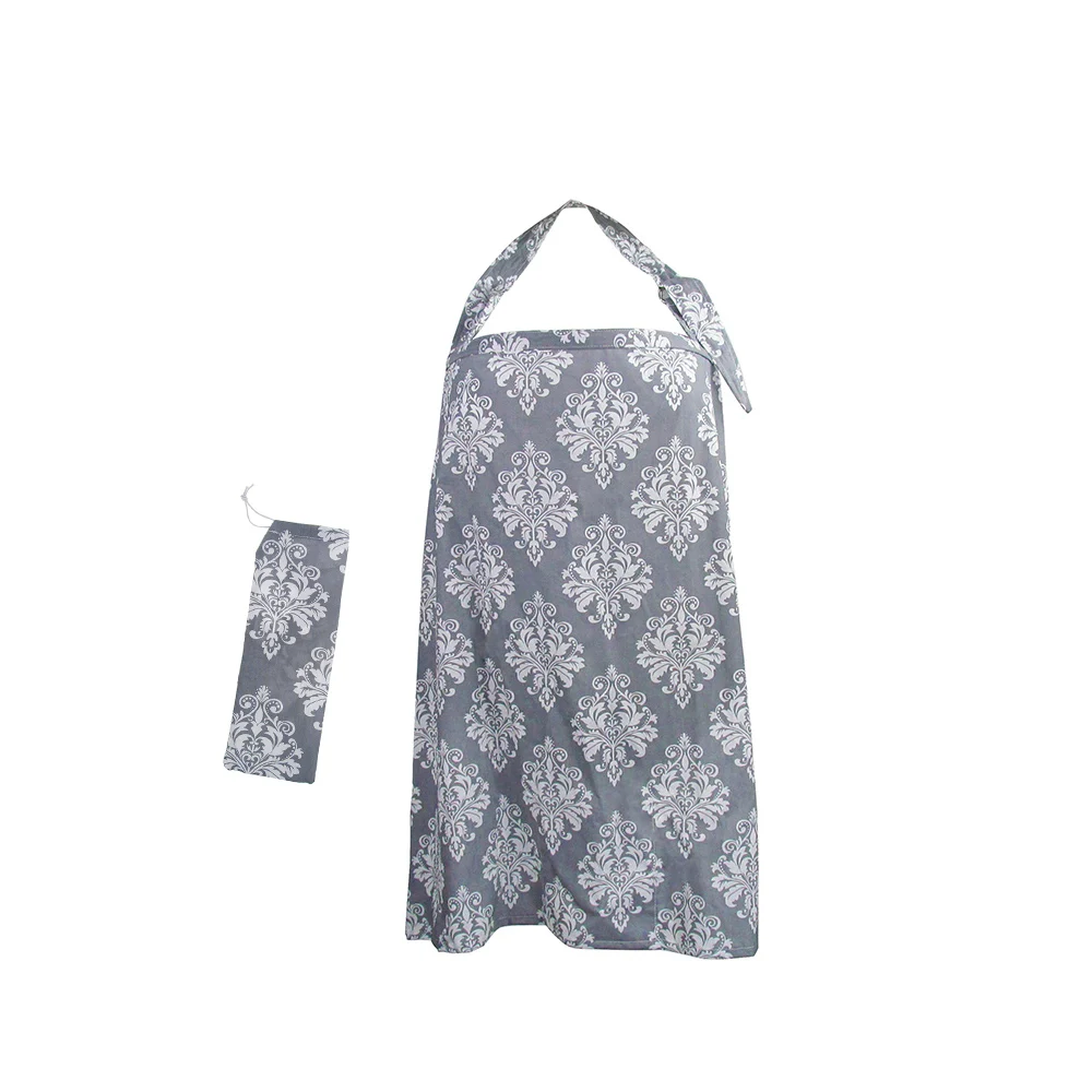 Gray pattern Дышащий чехол для кормления грудью, хлопок, муслиновый фартук для кормления грудью, уличная одежда для кормления ребенка, чехол для кормления - Цвет: Gray pattern