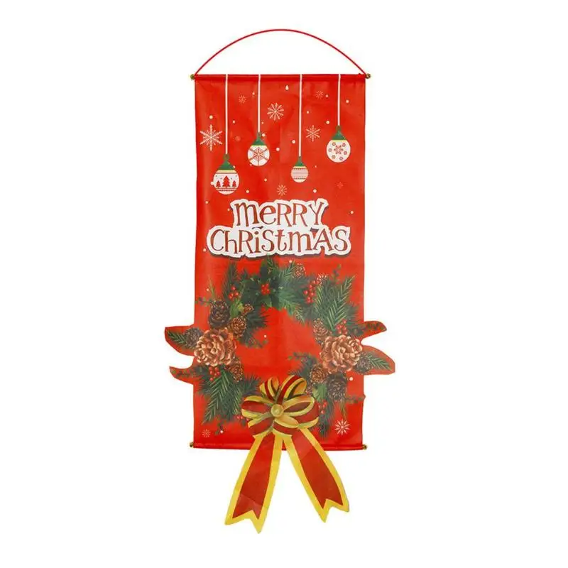 Рождественский подвесной флаг широкий спектр применения Легкий Нежный Рождественский полиэстер украшения праздничные супермаркет