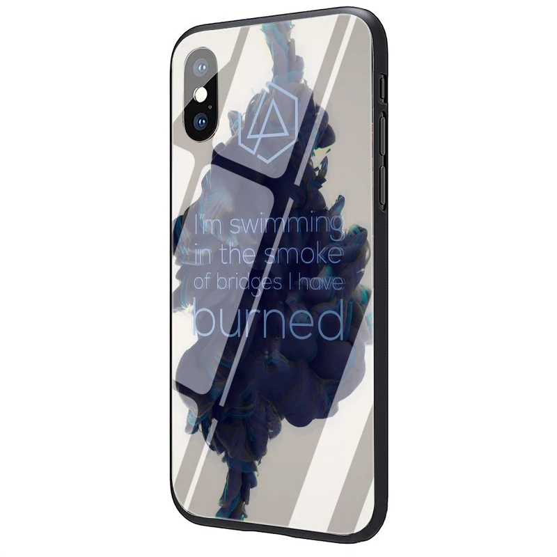 EWAU Linkin Park закаленное стекло чехол для телефона чехол для iPhone 5 5S SE 6 6s 7 8 Plus X XR XS 11 Pro Max - Цвет: G10