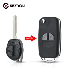 KEYYOU – clé télécommande à 2 boutons pour Suzuki, pour modèles SX4 Swift Grage Vitara Alto porte-clés coquille HU133R