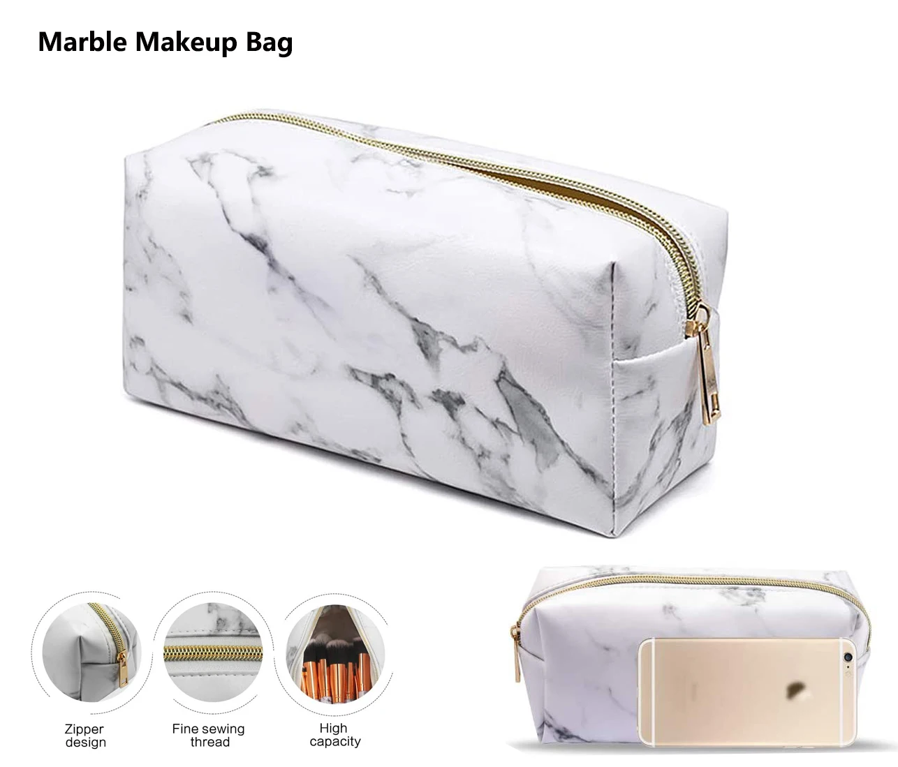 MarblesmallpencilMakeupBagTravelStorageCosmeticBagSmall