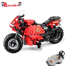 484 шт 2,4 г строительные блоки дистанционного управления игрушка трек мотоцикл собрать RC Мотоцикл модель техника развивающие игрушки