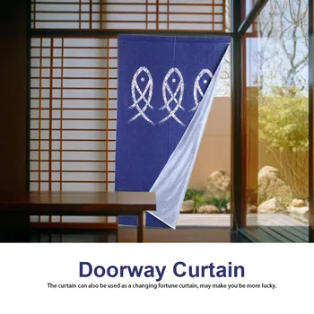 

Fish Printed Decor Doorway Room Door Curtains Room Divider Blind Living Room Kitchen Decor Home Door Decorative Passage Backdrop