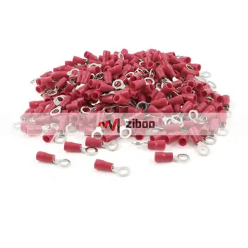 

1000Pcs RVS1.25-5 Ring Tongue Type Pre Insulated Terminal Red for A.W.G 22 -16.