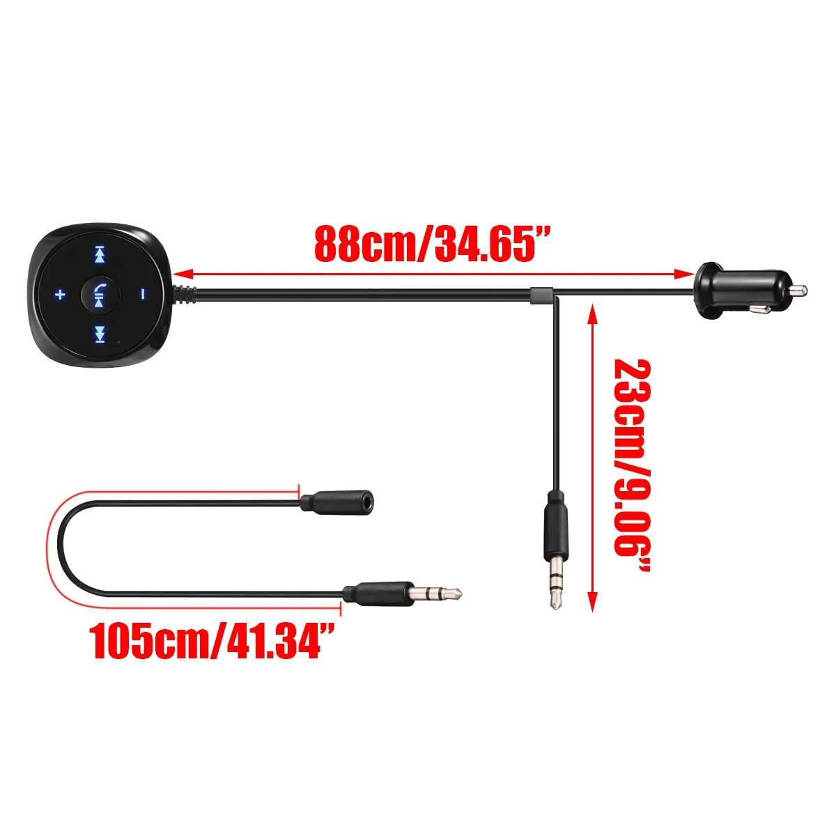 3.5mm bluetooth 3.0 Car AUX Speaker Dongle USB Charger FM Radio Aux Wireless HandsFree Car Kit Music Receiver Adapter