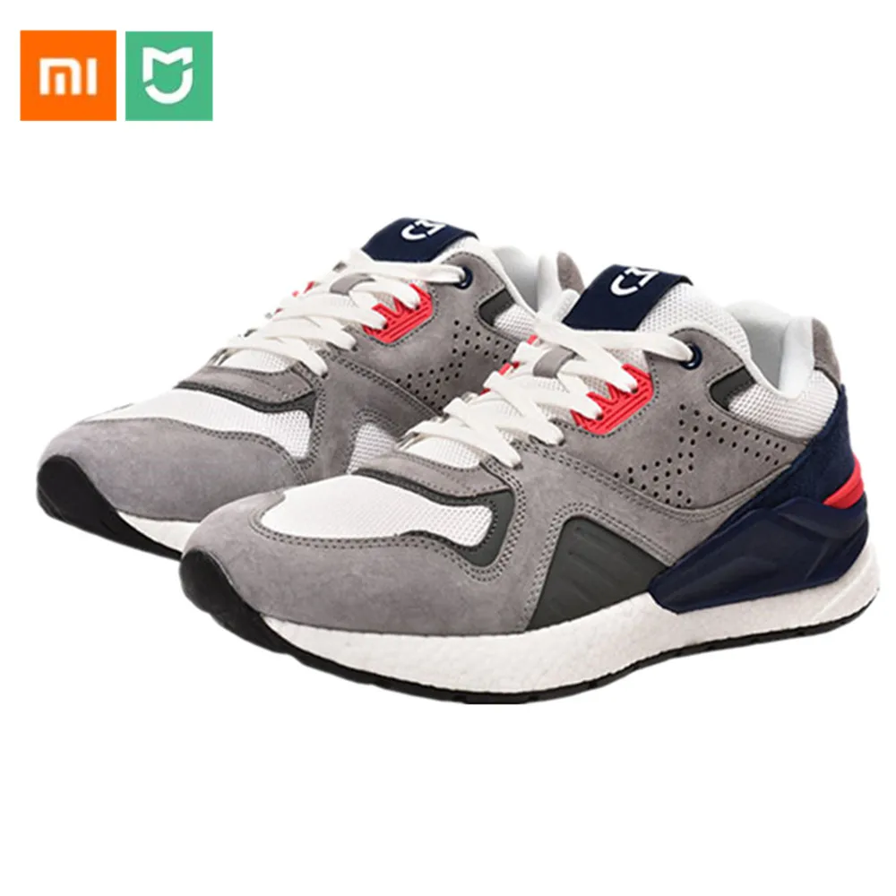 Grey red 44 Новое поступление Xiaomi Mijia ретро кроссовки 3 3th мужские спортивные кроссовки из натуральной кожи прочные дышащие для спорта на открытом воздухе - Цвет: Grey red 44