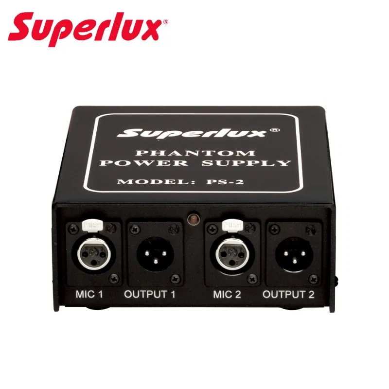 Superlux PS2A 48V двухканальный фантомный источник питания подходит для 48V конденсаторный микрофон для записи
