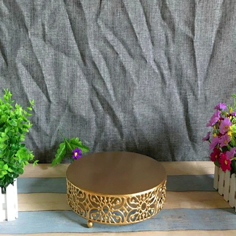 Gold Wedding Dessert Tray Cake Stand Candy Display Plate for Wedding Cupcake Pan Party Supply