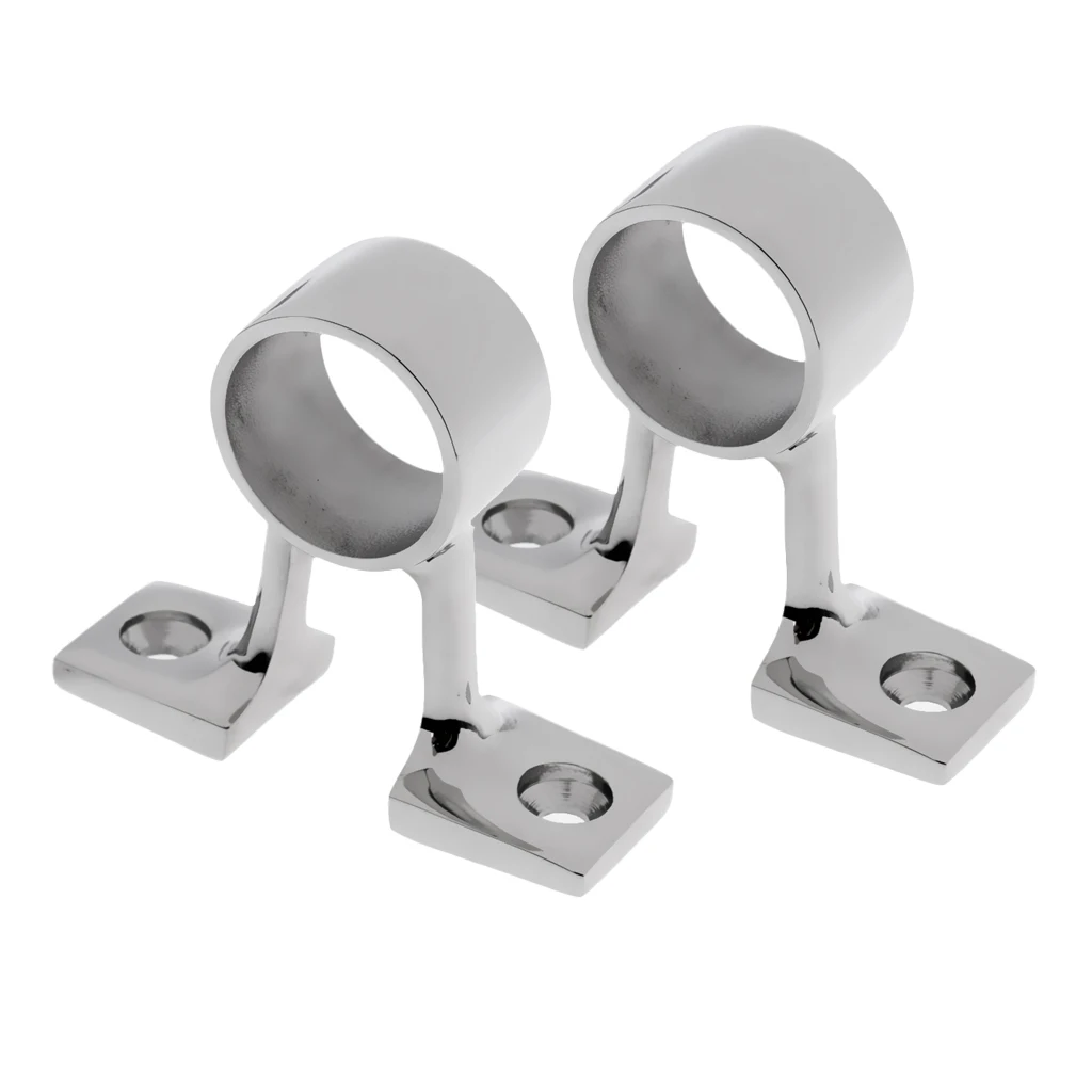 

2x 25mm Marine Boat Center Bracket Hand Rail Tube Fitting Stanchion Hardware