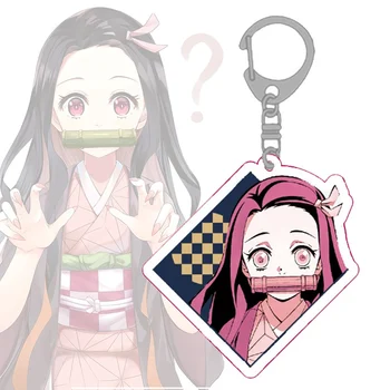 

Anime Demon Slayer: Kimetsu no Yaiba Key Chains Two-sided Keychain Cosplay Acrylic Pendant Keyring