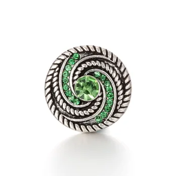 

20pcs Snap Jewelry 18mm Snap Buttons Rhinestone 18mm Flower Snap Buttons Fit 18mm Snaps Bracelets Bangles