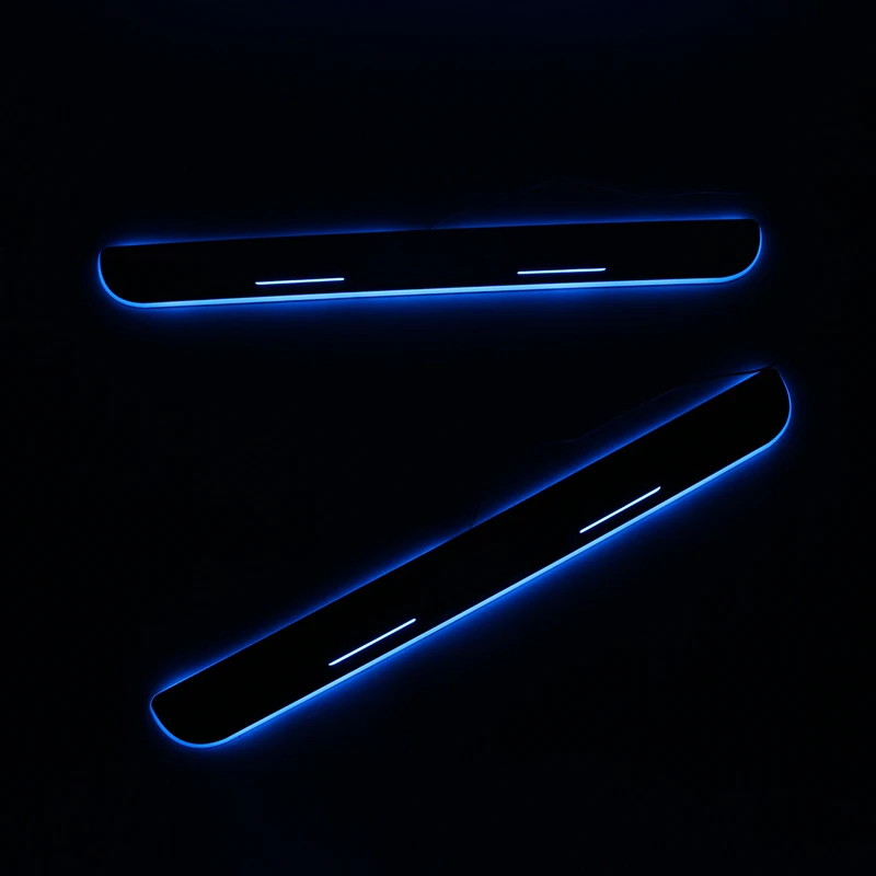 CARPTAH Trim Pedal Car Exterior Parts LED Door Sill Scuff Plate Pathway Dynamic Streamer light For Toyota Camry SE XSE