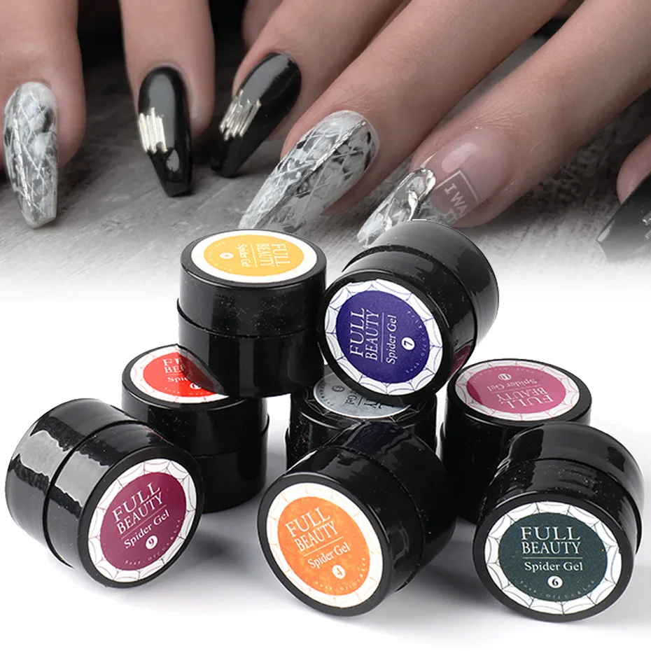 

1 box of nail wire drawing glue classic popular color nail spider glue drawing glue gel nail polish nails art poly gel