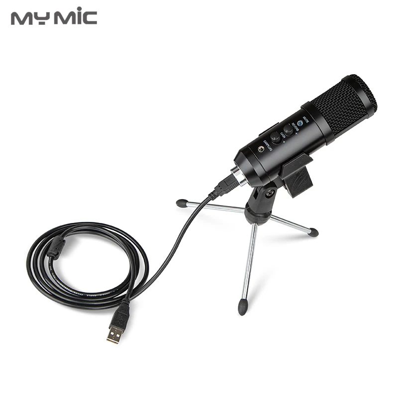 

Профессиональный конденсаторный USB-микрофон MY MIC NX4, Студийный микрофон для записи с эхо-наушниками, монитор для подкастинга, компьютерных игр