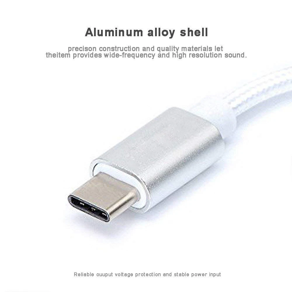 Usb type C до 3,5 мм кабель для наушников гарнитуры адаптер USB-C до 3,5 мм разъем Aux кабель для Letv 2 2pro max2 Pro 3 Xiaomi 6