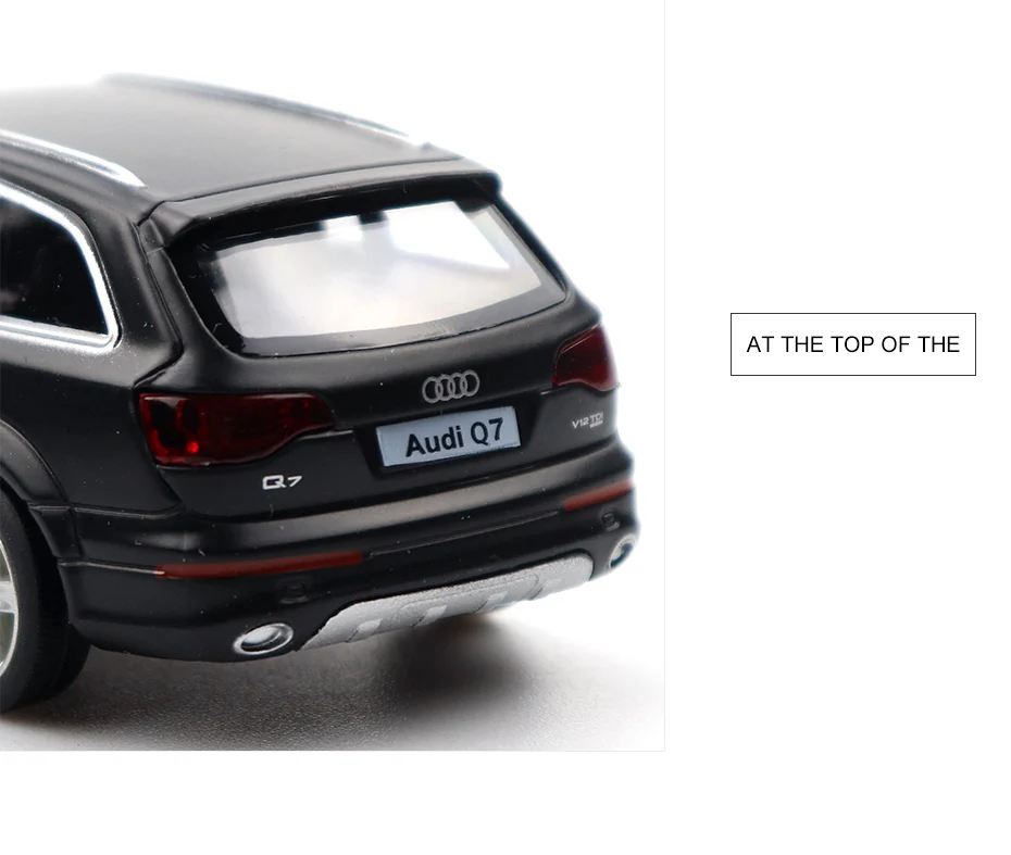1:36 AUDI Q7 черный автомобиль высокого моделирования сплава литья под давлением модель автомобиля Вытяните назад коллекция для детей подарки Youwant игрушка