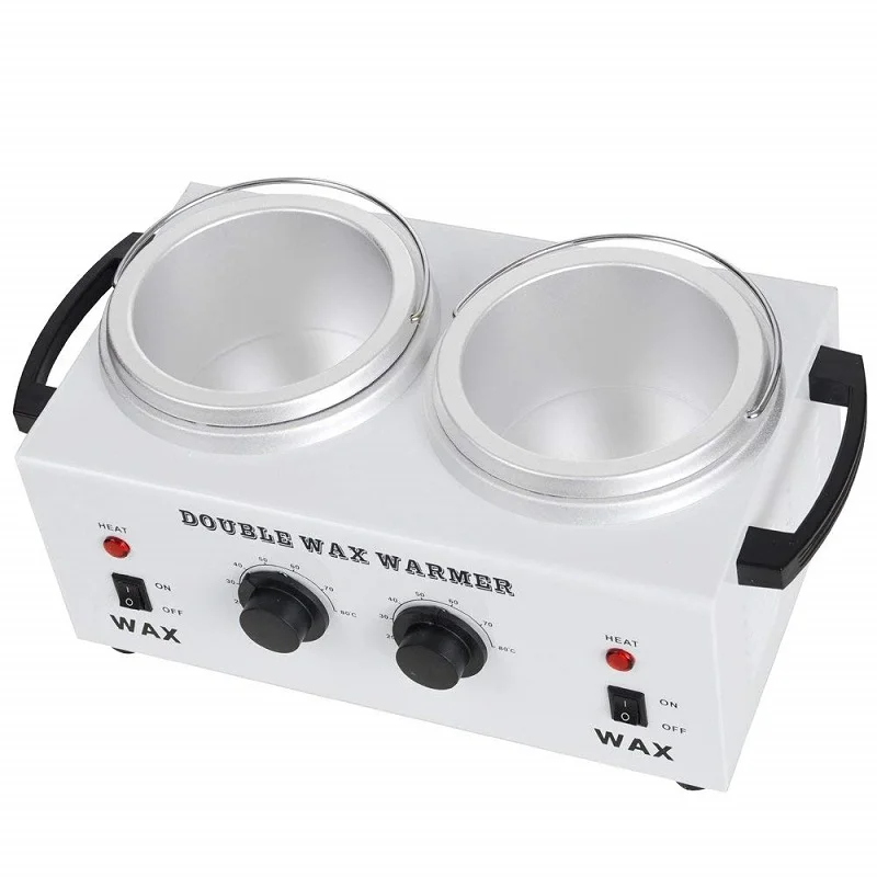Double Pot Paraffin Warmer Wax Heater Depilatory Wax Machine For SPA Hand and Feet Epilator Hair Removal Tool