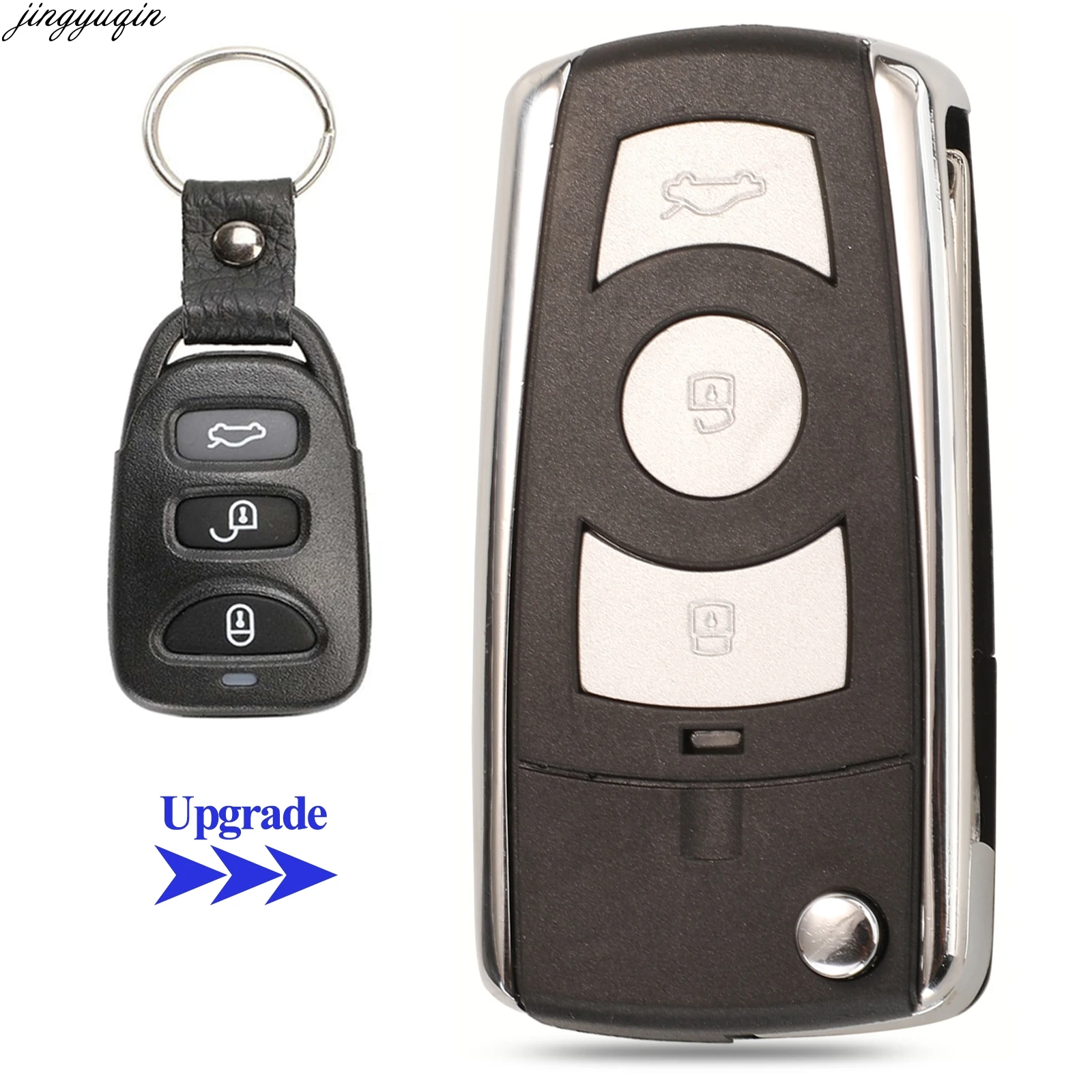 Jingyuqin Remote Car Key Case Shell For Hyundai Elantra NF SONATA 2009 Santa Kia Carens LOTZE 2006 4B | Автомобили и мотоциклы