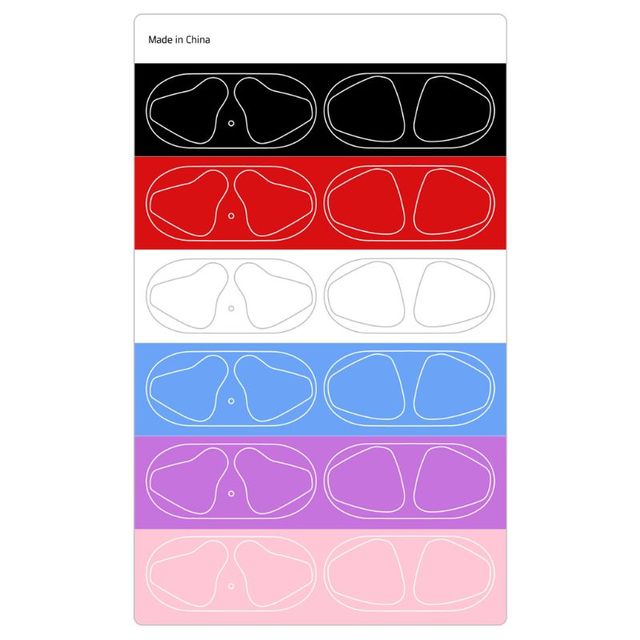 Pairs Colorful Protective Sticker Case Skin Dust-proof Dust Guard for Apple Airpods Earphones Charging Box