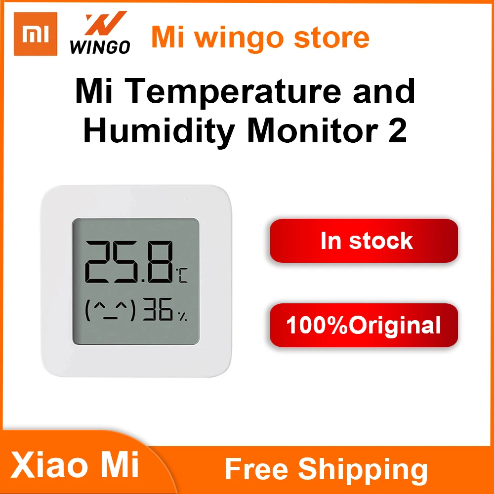 Original XIAOMI Mi Temperature Humidity Monitor 2 Wireless Smart