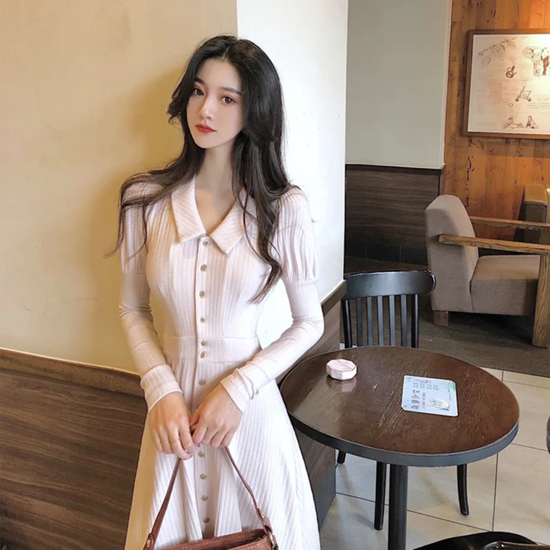 

French Platycodon Grandiflorum Long-sleeved Dress Women's 2020 Spring New Style Young-Style Elegant Versatile Base Annual Genera