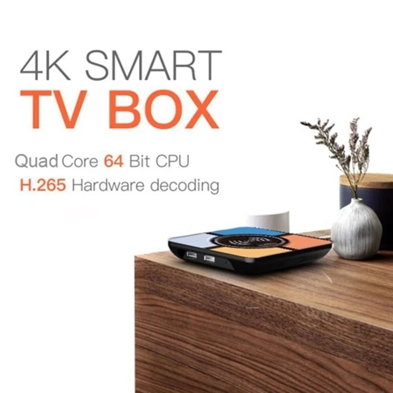 S10 Plus Smart Android 9,0 ТВ приставка RK3328 четырехъядерный 64 бит UHD 4K VP9 H.265 4 ГБ/32 ГБ 2,4G WiFi HD медиаплеер