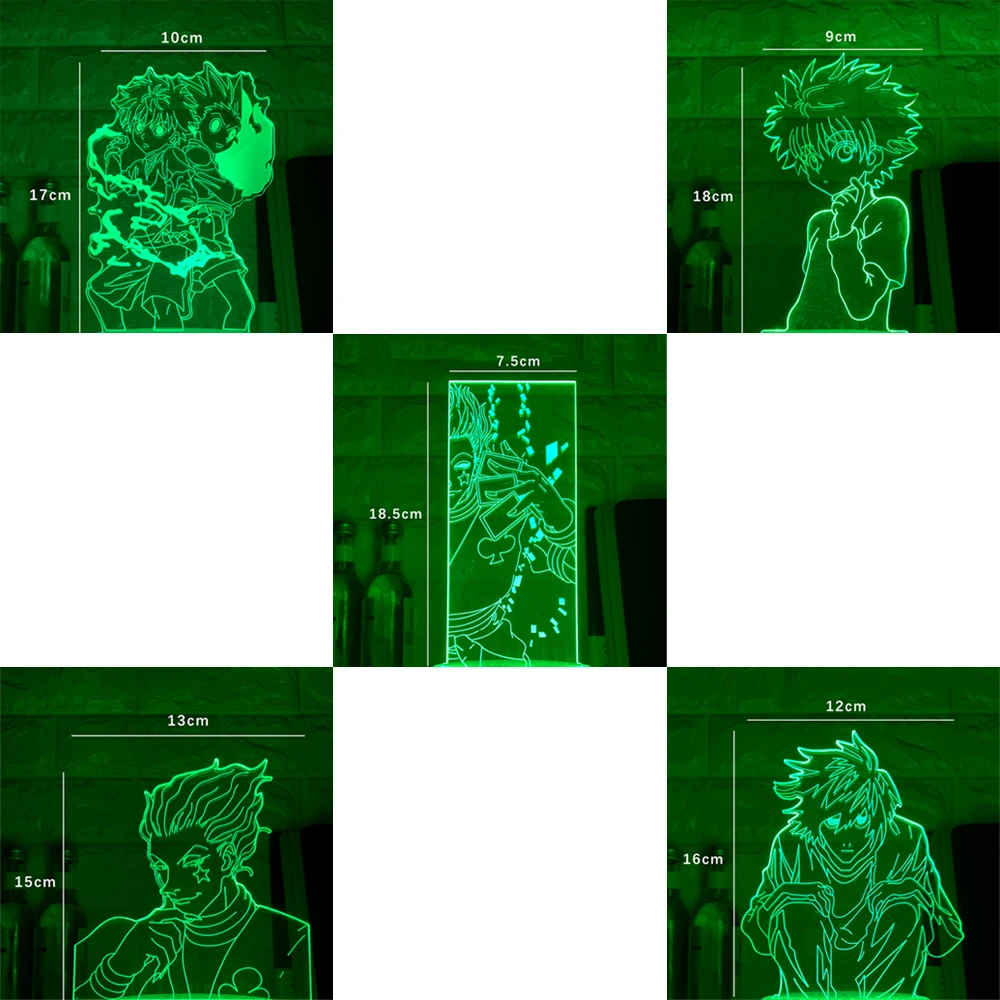 Hunter X Hisoka 3d ночник Led сенсорный сенсор красочные аниме лампы для детей Декор