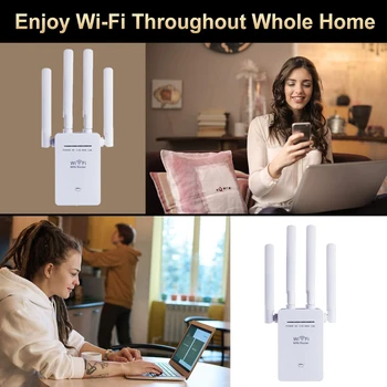 

Wifi Signal Amplifier Wireless Network Card Repeater 1200M Wifi Extender Dual Frequency Wifi Signal Booster