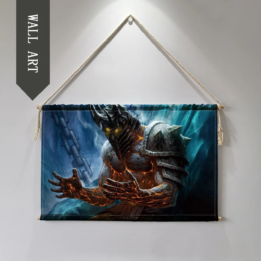 13 World of Warcrafts игра Lich King Висячие настенные художественные плакаты современные твердые деревянные ткани живопись вал прокрутки декоративные картины - Цвет: 13