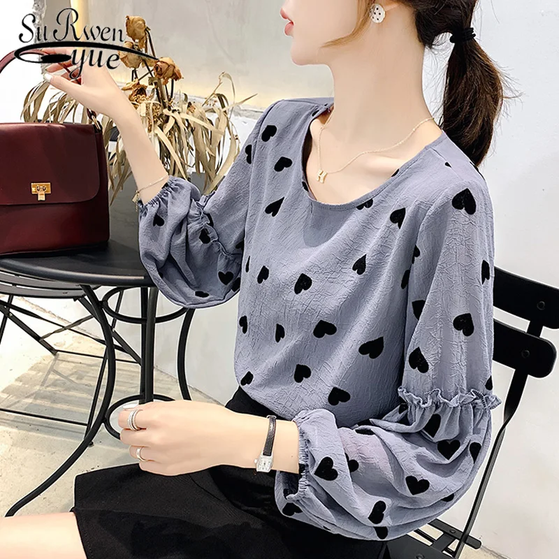

Korean Fashion Clothing Blusas Mujer De Moda 2019 Casual Autumn Long Sleeve Chiffon Blouse Loose Ladies Tops Blusas 5789 50