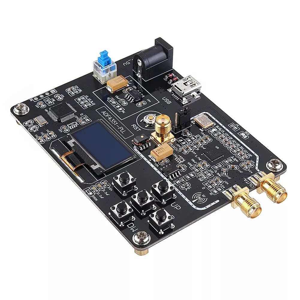 ADF4351 модуль генератора сигналов Частотный синтезатор RF USB порт интегральная схема двойной выход 35 M-4,4G макетная плата