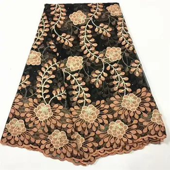 

2020 Latest African Lace Fabric Swiss Voile Lace.High Quality Fashion French Voile Guipure tulle Lace Fabrics 5Yards For Dress