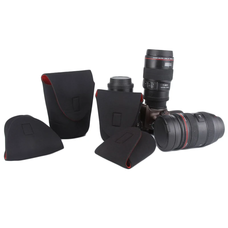 5 шт./лот, мягкий водонепроницаемый неопреновый чехол для Dslr камеры, чехол для объектива, гибкий защитный чехол для Canon N Ikon, чехлы