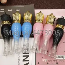 10/30/50pcs пустая Косметическая Помада бутылка для многоразового использования, Пластик элегантный синий пузырек для блеска для губ, макияж, Корона Русалка губная трубка