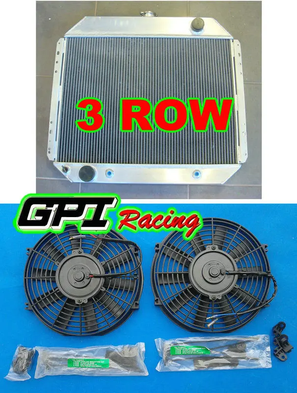 3ROW Алюминий радиатора для FORD F100 F150 F250 F350 V8 67-81 мустанга F-250 &amp Вентилятор |